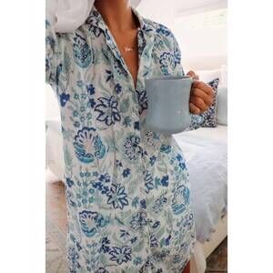 NEW ELLA ALDEN jane ann pajama dress in floral